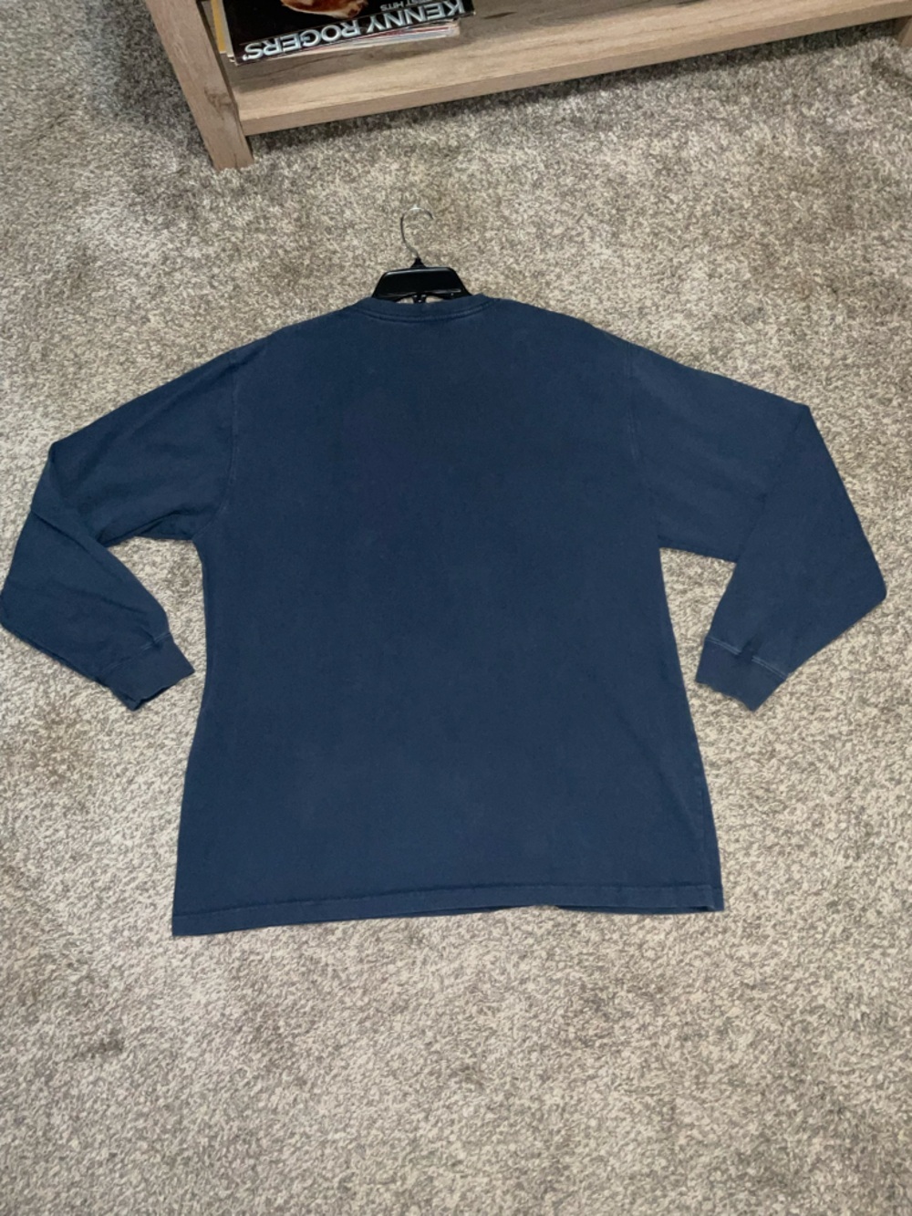 Carhartt Men’s Classic Long-Sleeve Pocket Crew Washed Out Navy XL - Picture 2 of 6